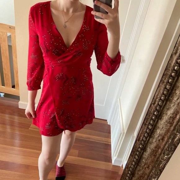 Madewell Hazelwood Floral RED NWT - Picture 14 of 14